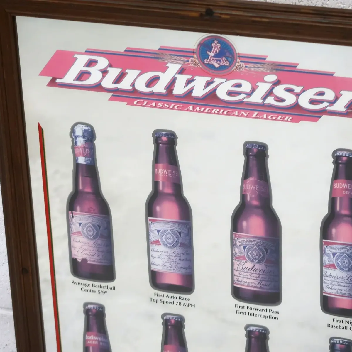 Budweiser ビンテージ パブミラー