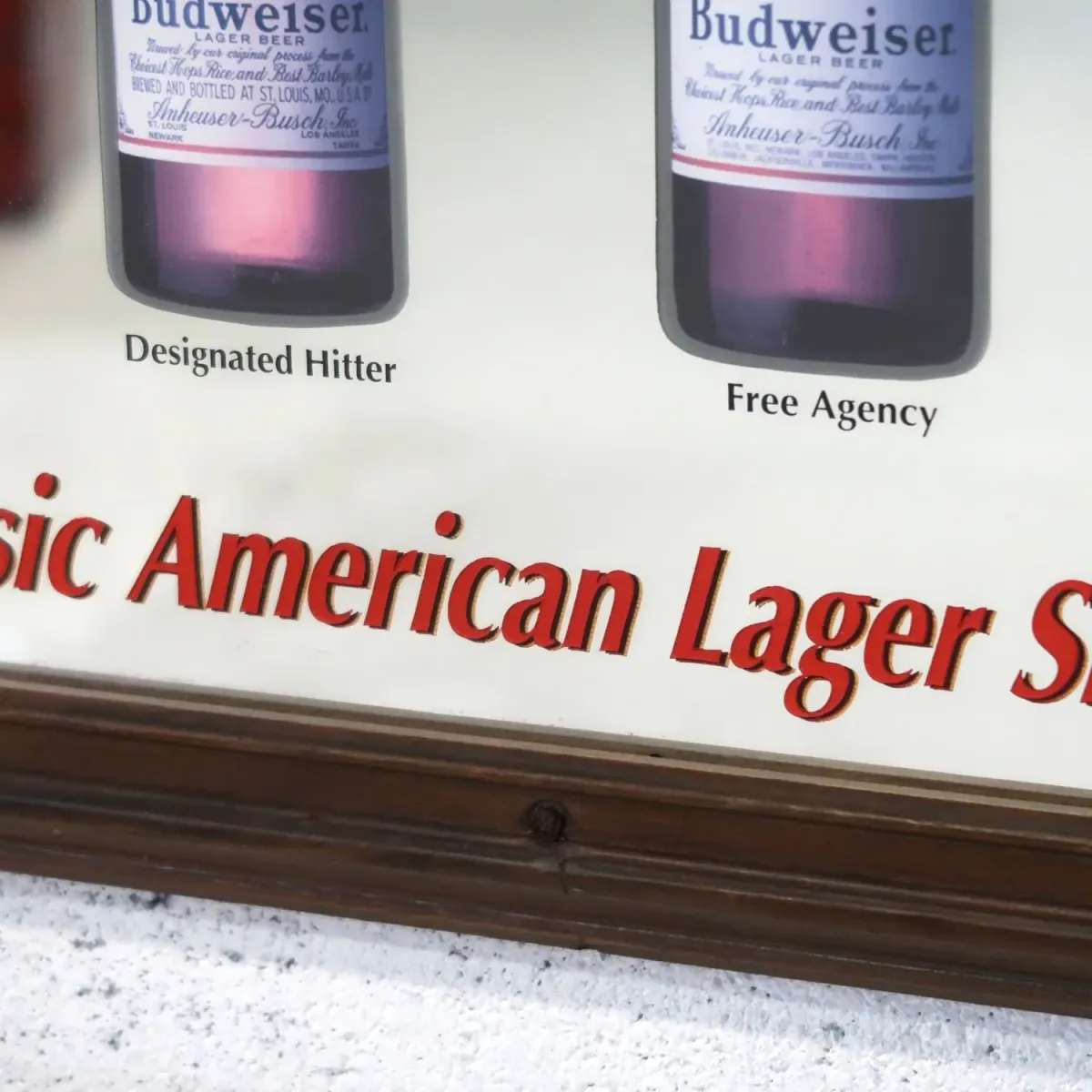 Budweiser ビンテージ パブミラー