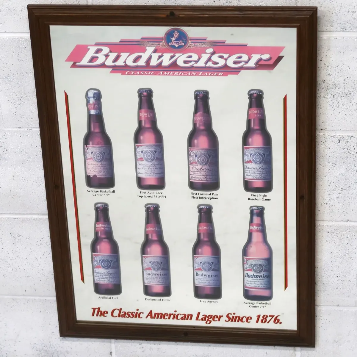 Budweiser ビンテージ パブミラー