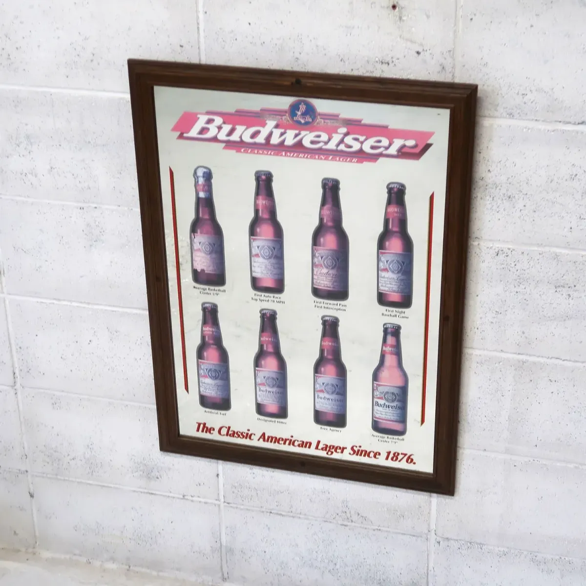 Budweiser ビンテージ パブミラー