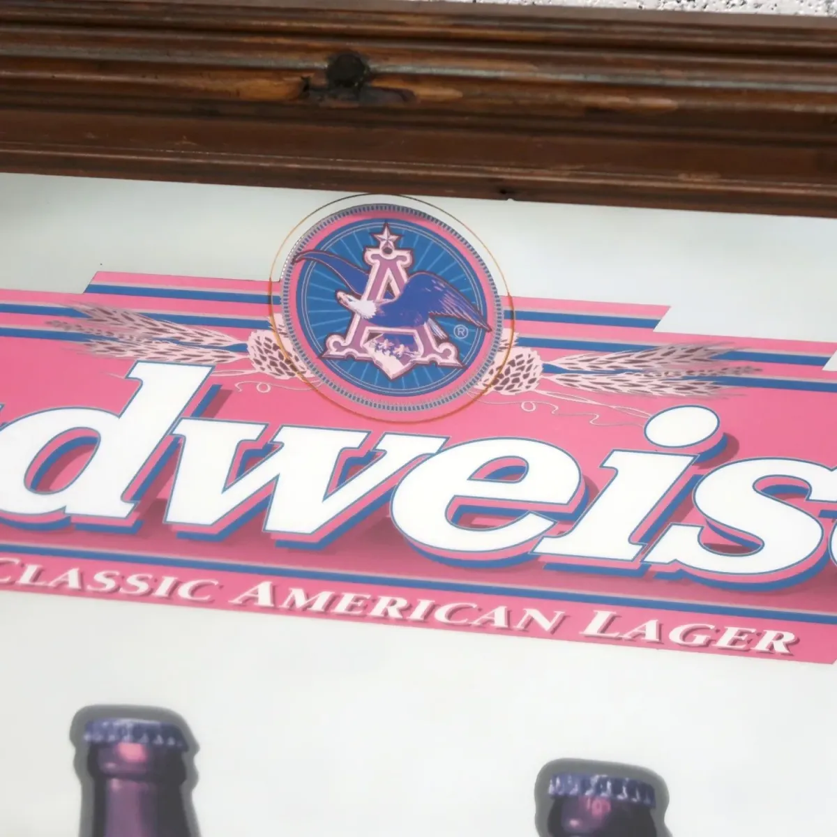 Budweiser ビンテージ パブミラー