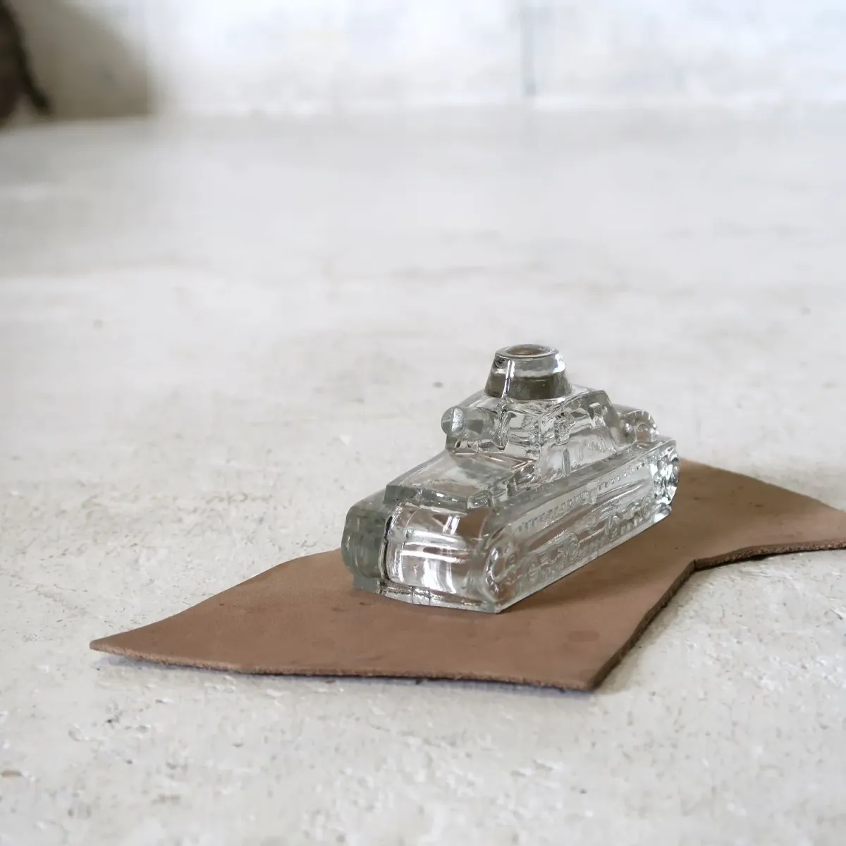 40's ビンテージ ガラスオブジェ 戦車
