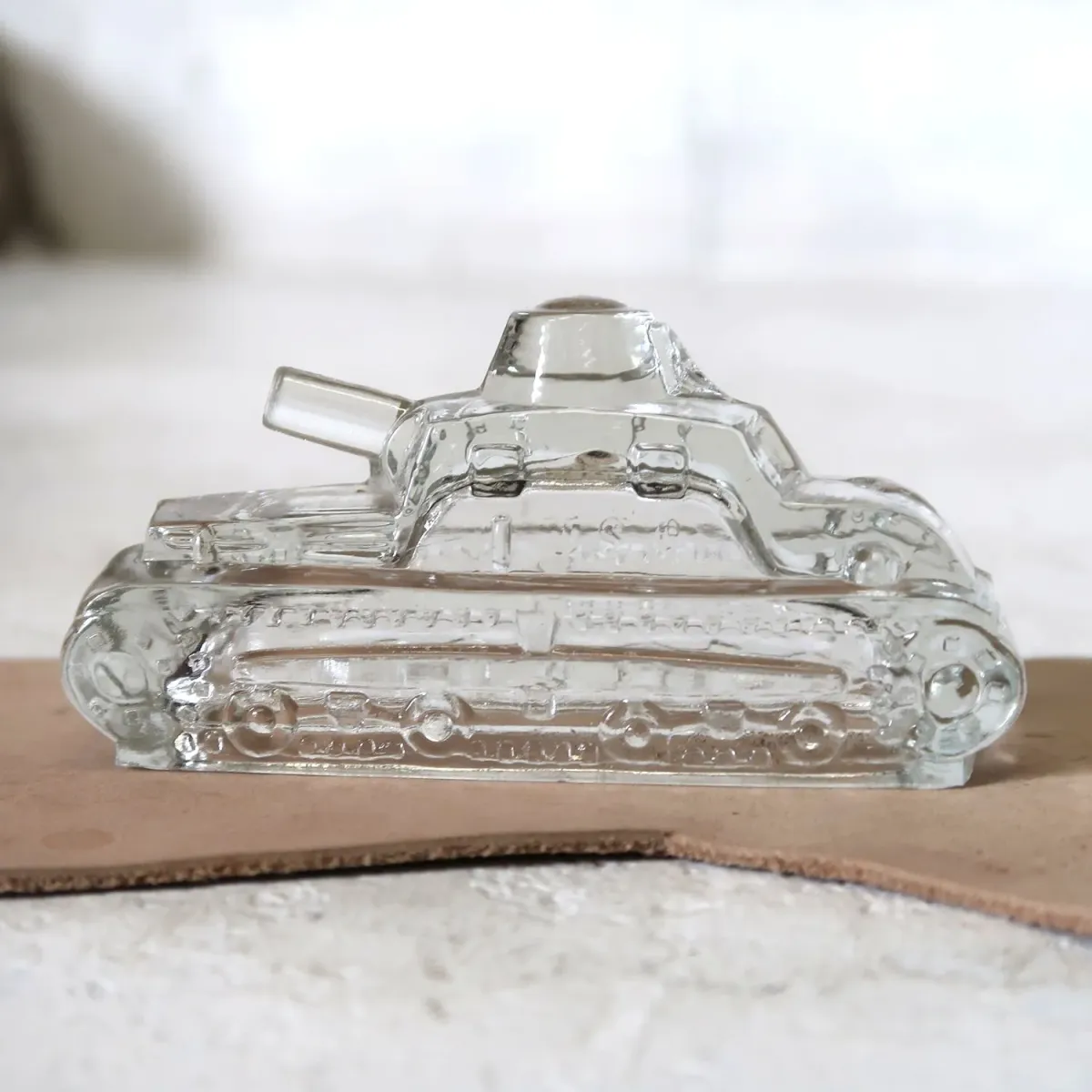 40's ビンテージ ガラスオブジェ 戦車