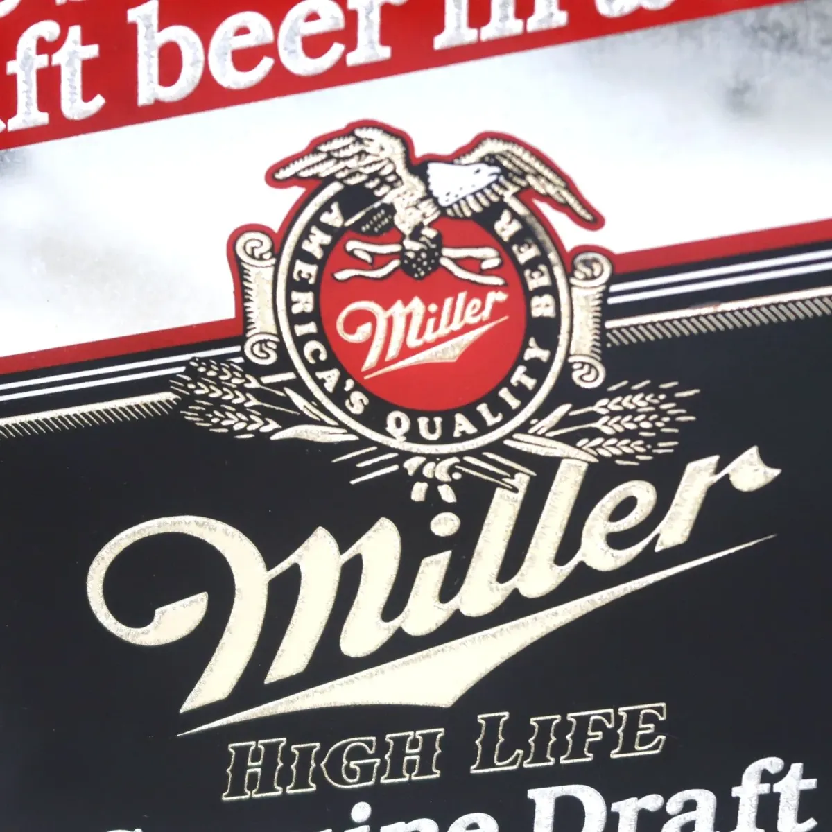 Miller HIGH LIFE ビンテージ パブミラー