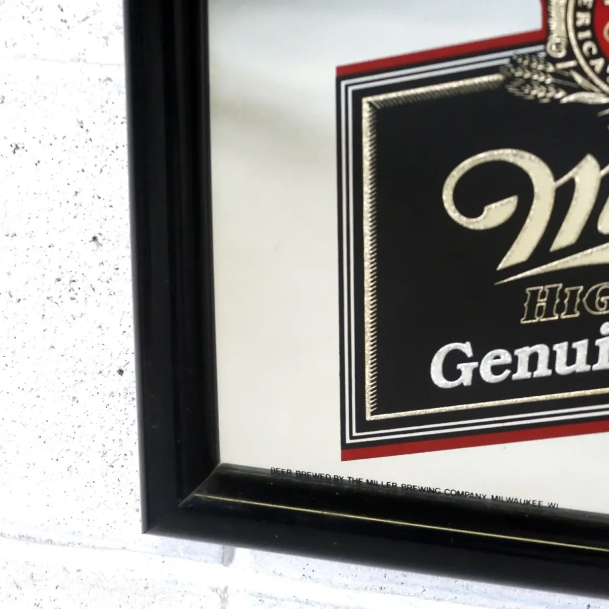 Miller HIGH LIFE ビンテージ パブミラー