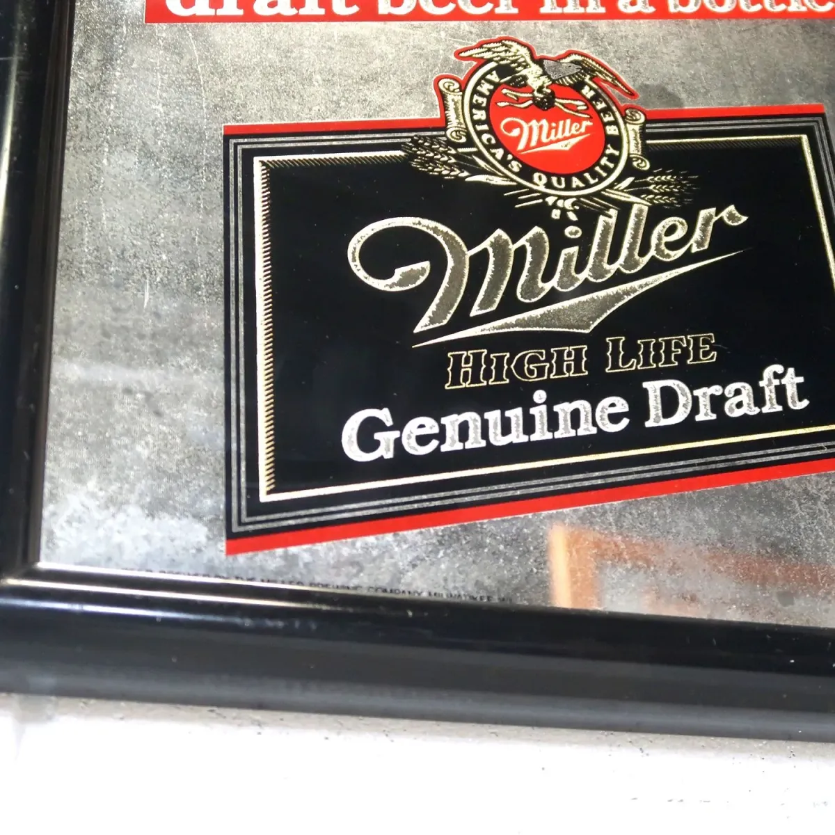 Miller HIGH LIFE ビンテージ パブミラー