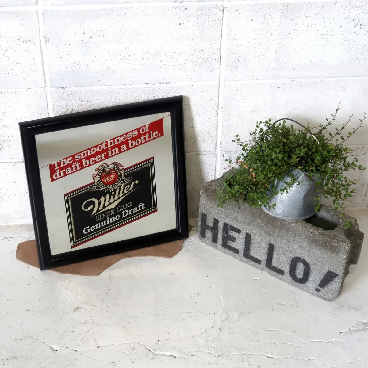 Miller HIGH LIFE ビンテージ パブミラー
