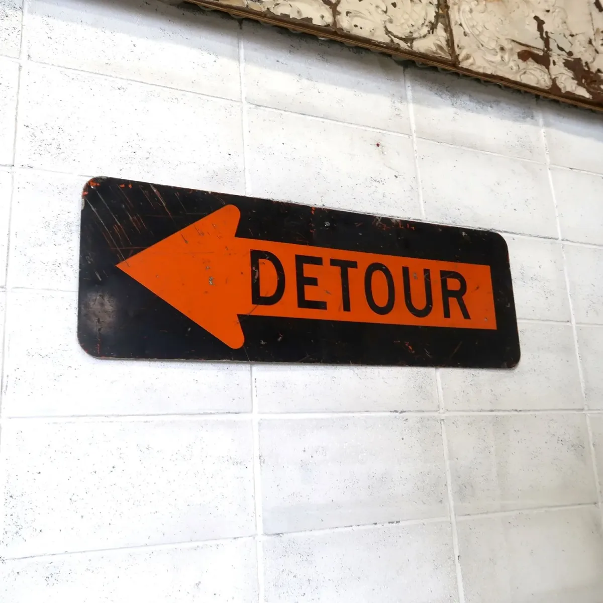 DETOUR ビンテージ ロードサイン