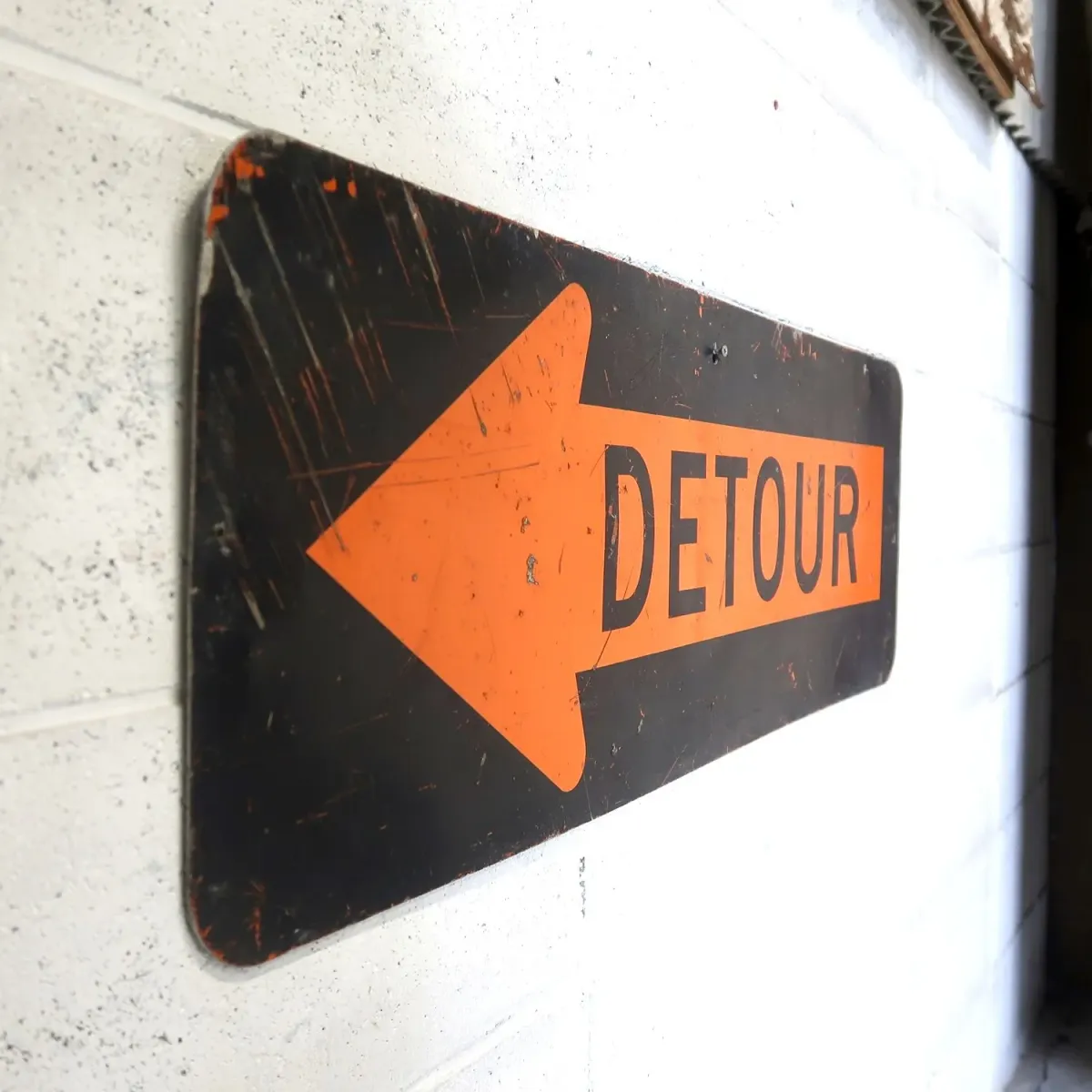 DETOUR ビンテージ ロードサイン