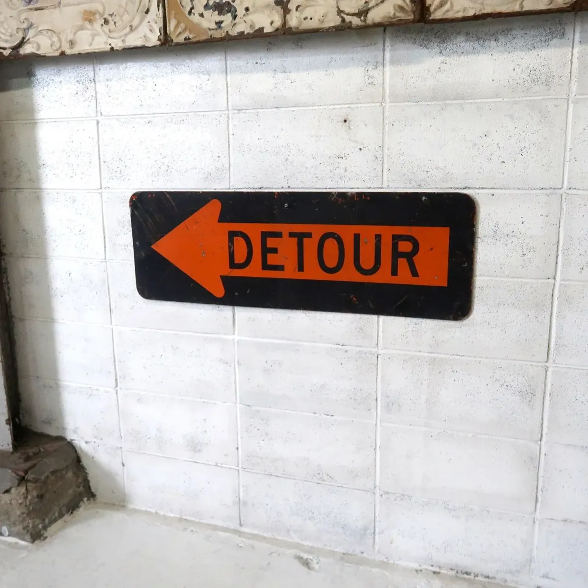 DETOUR ビンテージ ロードサイン