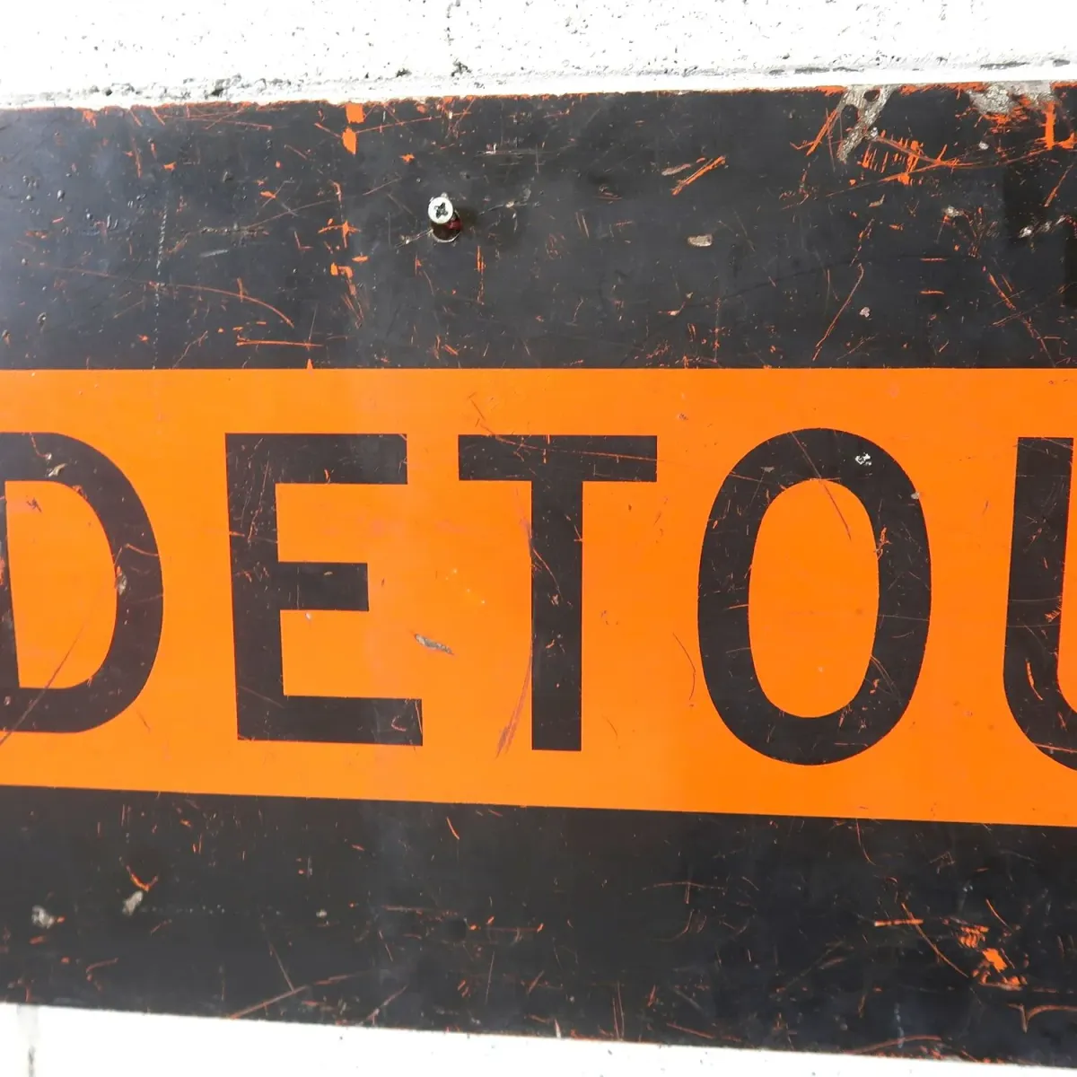 DETOUR ビンテージ ロードサイン