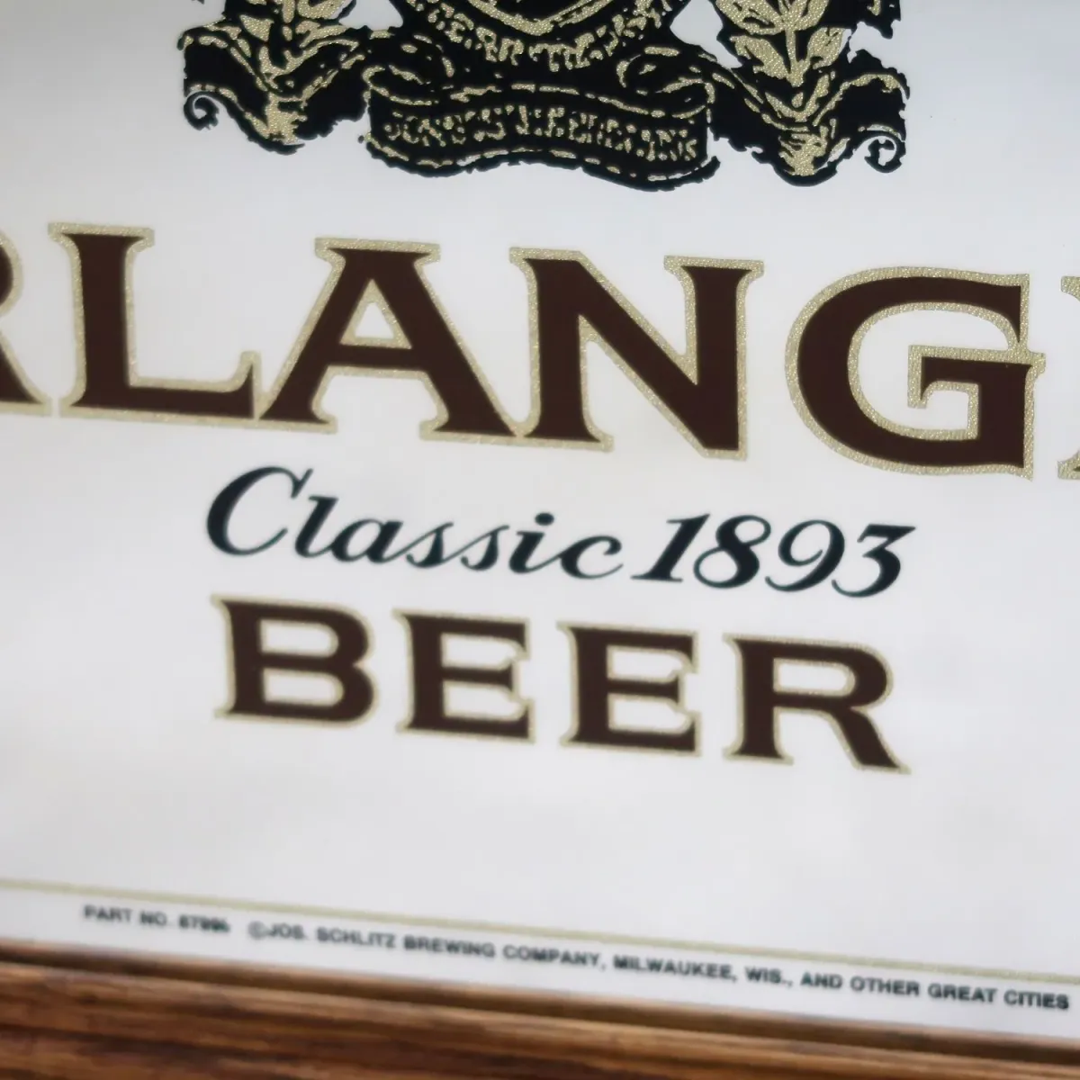 ERLANGER BEER ビンテージ パブミラー