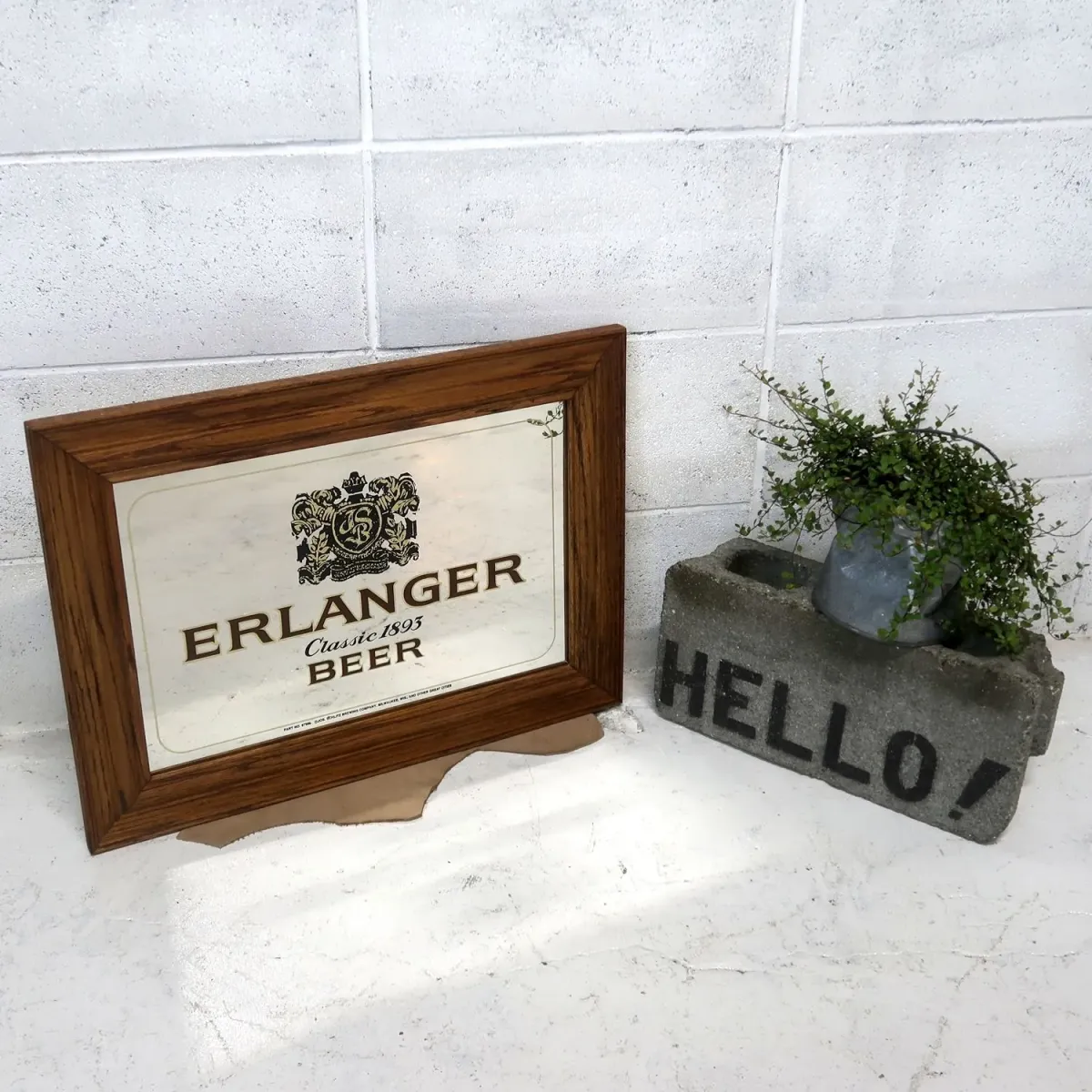 ERLANGER BEER ビンテージ パブミラー