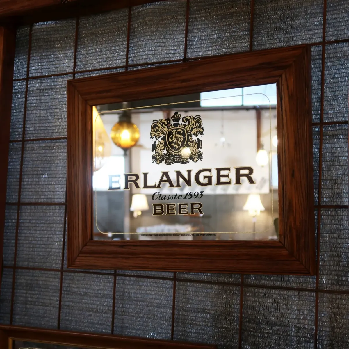 ERLANGER BEER ビンテージ パブミラー