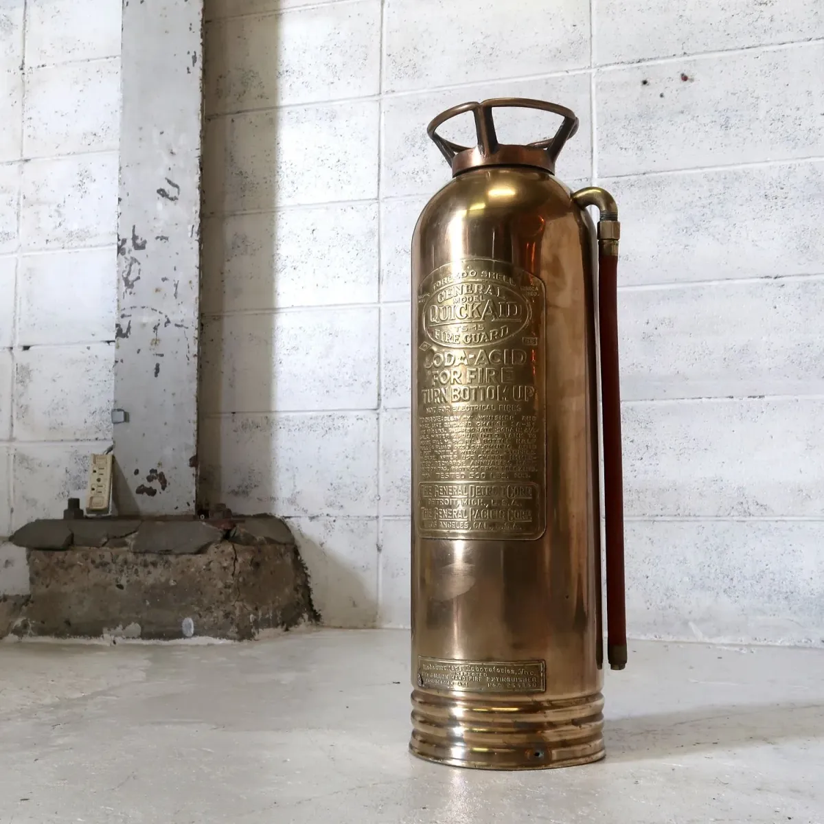ビンテージ 消火器 銅×真鍮