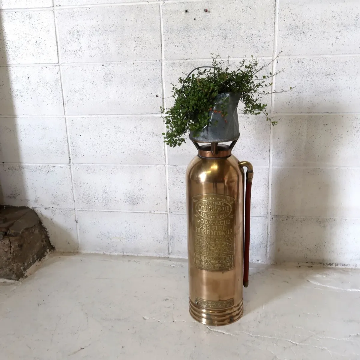 ビンテージ 消火器 銅×真鍮