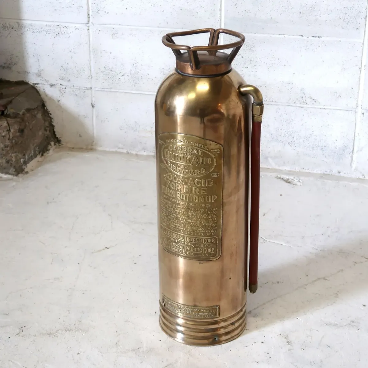 ビンテージ 消火器 銅×真鍮