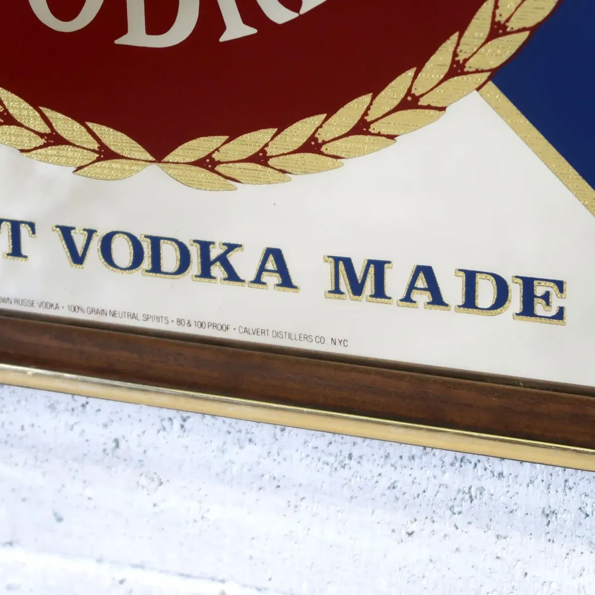 CROWN RUSSE VODKA ビンテージ パブミラー