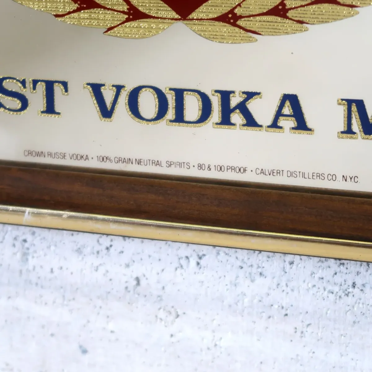 CROWN RUSSE VODKA ビンテージ パブミラー
