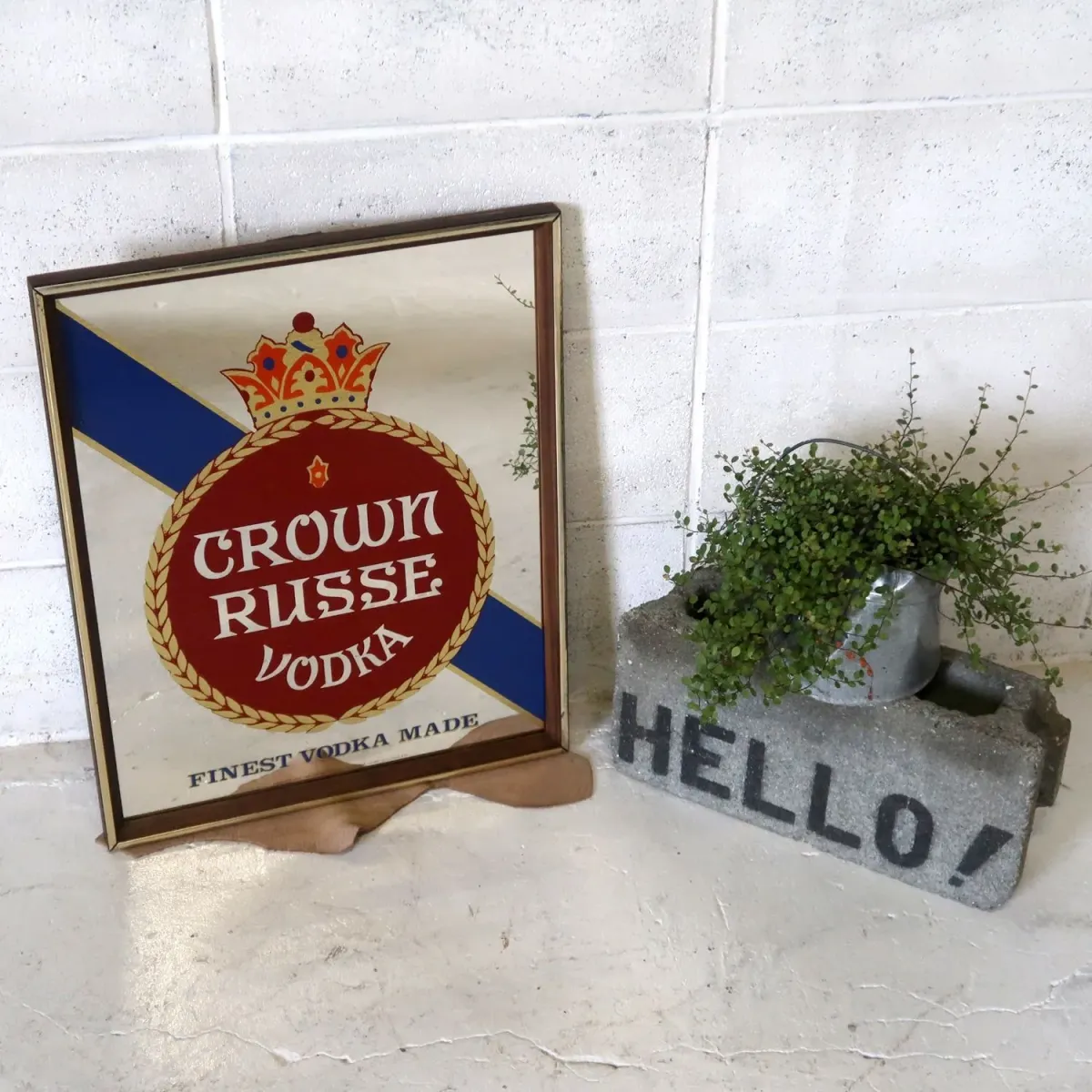 CROWN RUSSE VODKA ビンテージ パブミラー